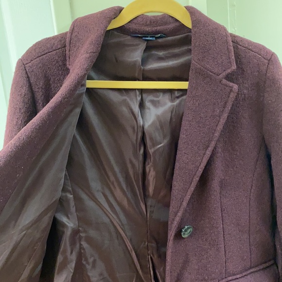 Plum Wool Peacoat - Like New - Picture 8 of 8
